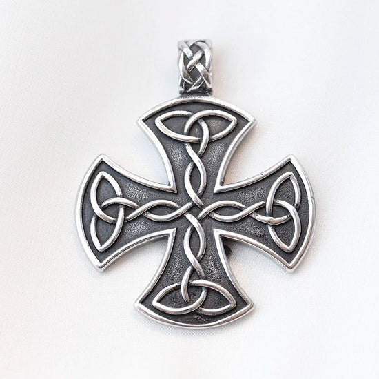 Mens Jewellery Titanium Steel Celtic Cross Necklace Pendant Vintage Chain for Men Necklace Stainless Steel Jewelry Collar Hombre