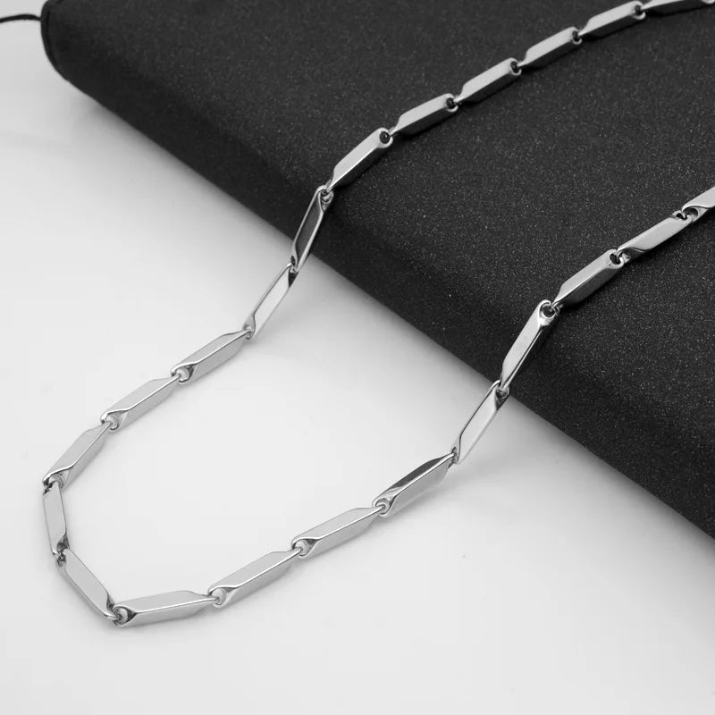 Fashion Mens rhombus Chain Necklace Melon stainless steel Chain Women Necklace  for Pendant  Male Choker Jewelry Wholesale Cheap