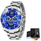 Mens Watches LIGE Top Brand Luxury Watch for Men Waterproof Sports Stainless Chronograph Quartz Wristwatch Relogio Masculino+Box