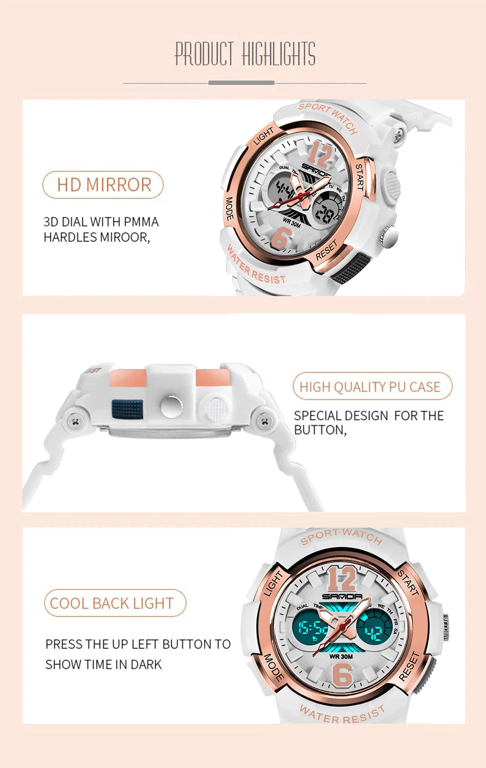 Digital Watch Women led Sports Watch For Women Wrist Watch Ladies 30M Waterproof Electronic Famous Brand Watch Relogio Masculino