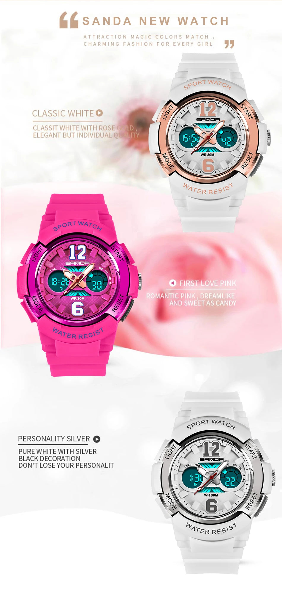Digital Watch Women led Sports Watch For Women Wrist Watch Ladies 30M Waterproof Electronic Famous Brand Watch Relogio Masculino