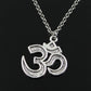 New Fashion Yoga Om Pendants Round Cross Chain Short Long Mens Womens Silver Color Necklace Jewelry Gift