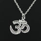 New Fashion Yoga Om Pendants Round Cross Chain Short Long Mens Womens Silver Color Necklace Jewelry Gift