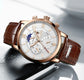 2025 New Mens Watches LIGE Top Brand Luxury Leather Casual Quartz Watch Men&
