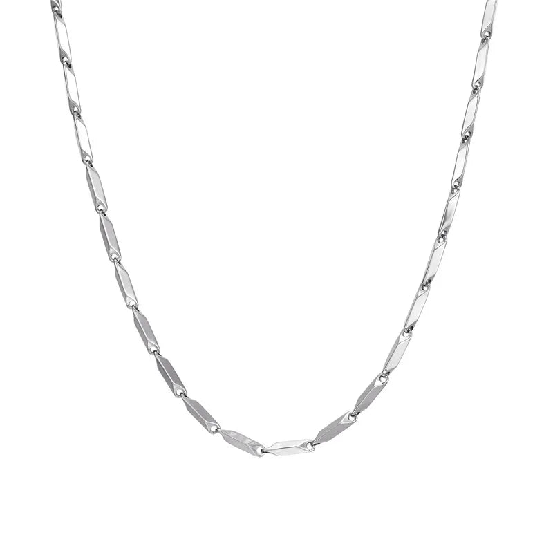 Fashion Mens rhombus Chain Necklace Melon stainless steel Chain Women Necklace  for Pendant  Male Choker Jewelry Wholesale Cheap