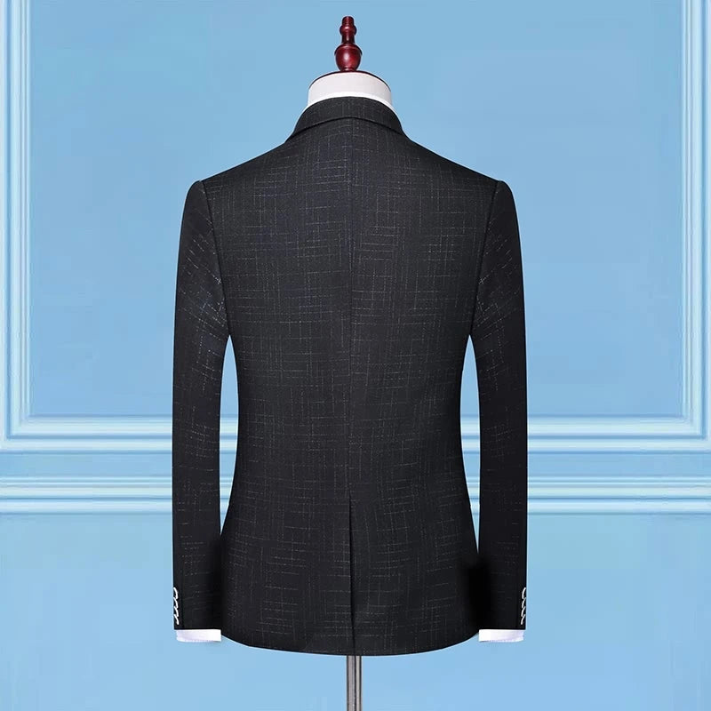 Mens Fashion Wedding Smart Casual 3 Piece Suit British Style High Quality Jacket Vest Trousers European American Banquet Look