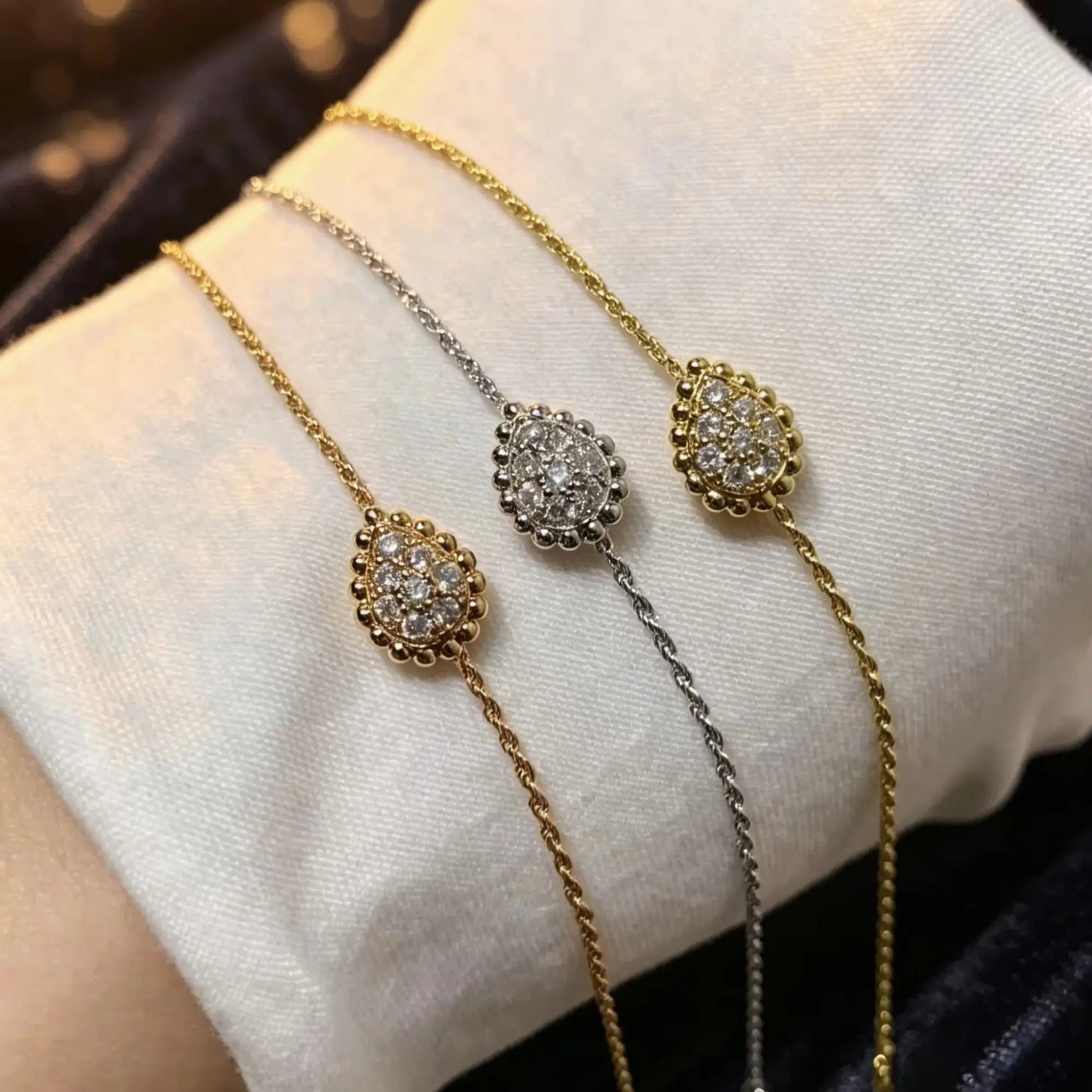 Water Drop Teardrop Jewelry Set Women's S925 Silver Necklace Earring Bracelet Ring AAAA+ Zircon High quality Wedding Party Gift