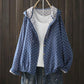 Women Cotton Jacket Women Jacket Stylish Hooded Spring Jacket with Drawstring Hem Zipper Closure for Women Outerwear for Wear