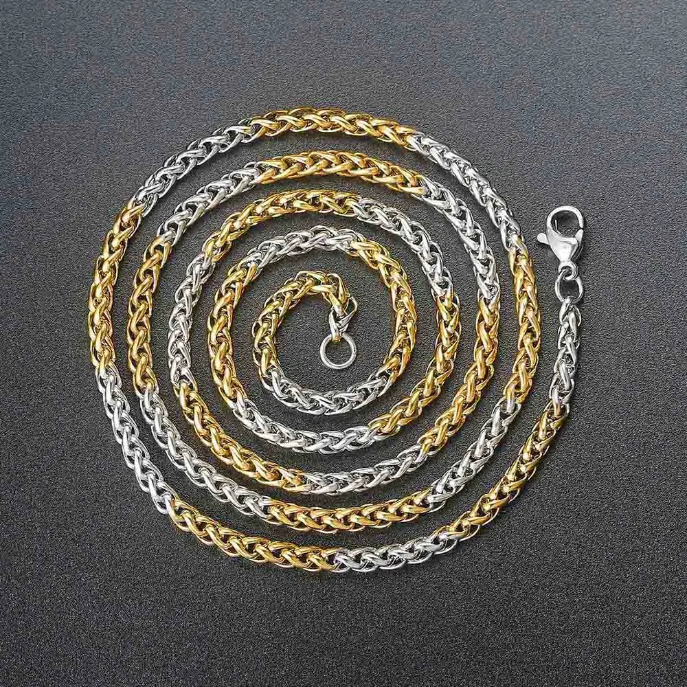 Franco Chain For Men Male Minimalist Stainless Steel Necklace Women Daily Wear Hip Hop Jewelry Gifts Width 3mm Length 60cm C024