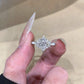 925 Silver Plated Fashion Golden Marquise Series Zircon Ring Necklace For Women Engagement Wedding Simple Jewelry Set