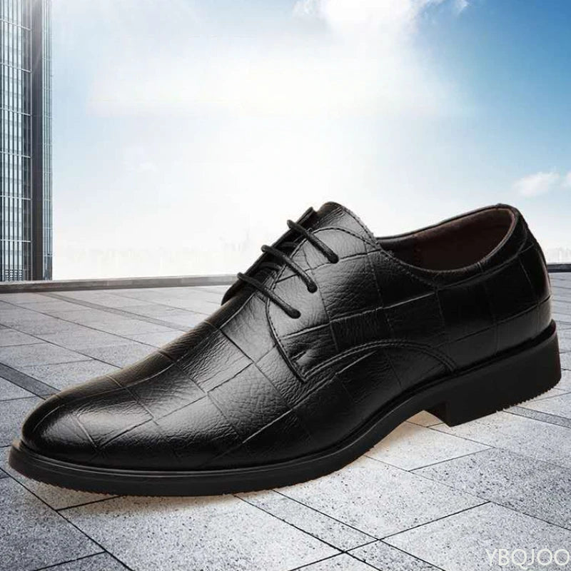 2026Mens Business Leather Shoes Soft Soled Comfortable Formal Shoe Casual Versatile Work Footwear Fashion Light Male Shoes Homme