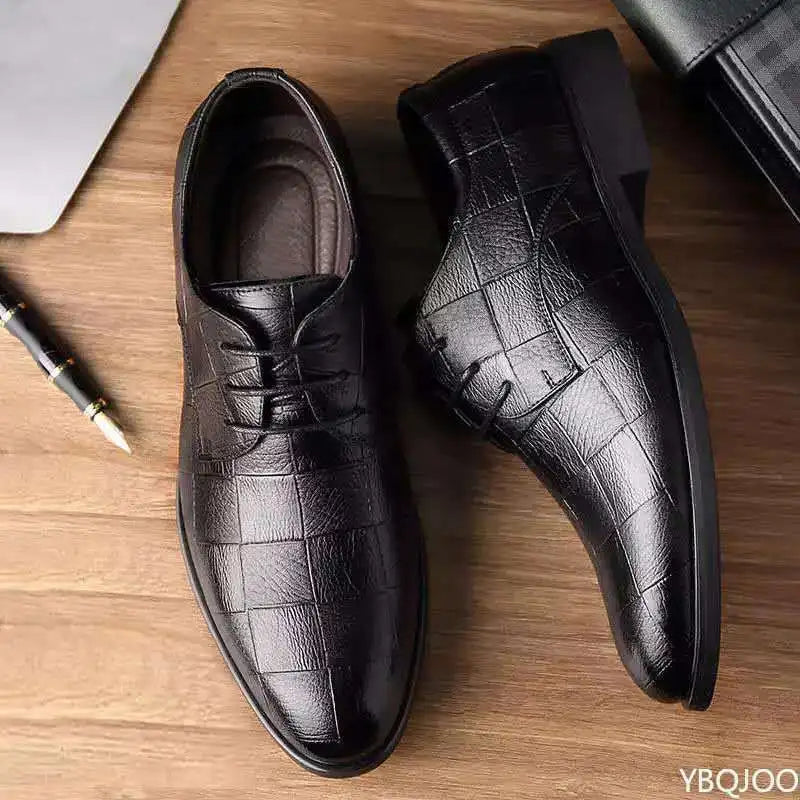 2026Mens Business Leather Shoes Soft Soled Comfortable Formal Shoe Casual Versatile Work Footwear Fashion Light Male Shoes Homme