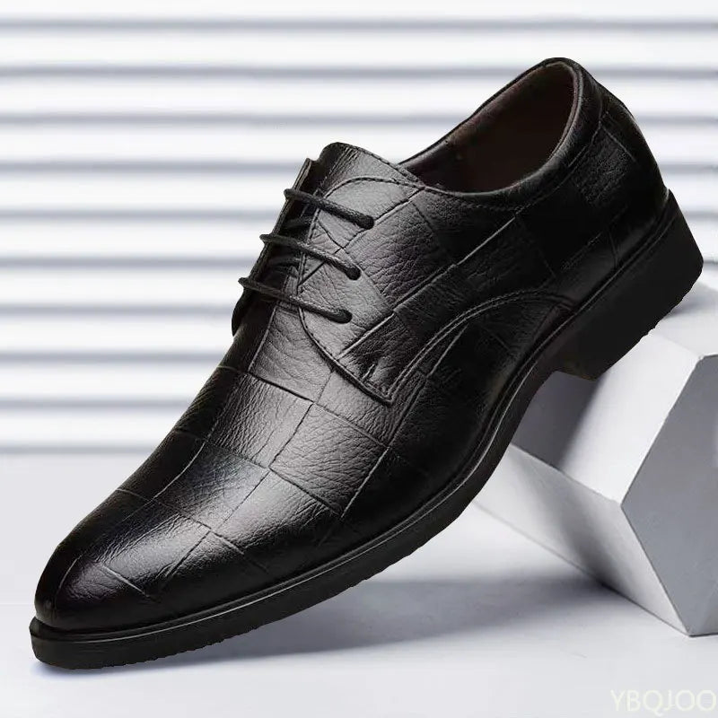2026Mens Business Leather Shoes Soft Soled Comfortable Formal Shoe Casual Versatile Work Footwear Fashion Light Male Shoes Homme