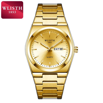 Man Watch Quartz Watch Luxury Waterproof Luminous Date Week Stainless Steel Men&