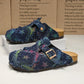 Mens Sandals Couple Cork Clogs Slippers Fashion Soft Footbed Suede Beach Slides with Arch Support Girls Outdoor Muller Shoes