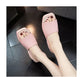 35-40 Women Slippers Wedges Sandals Summer Shoes Female Beach Flip Flops Thick-soled Square Toe Mules Clogs Platform Footwear Y2
