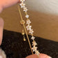 Floral Shiny Adjustable Zircon Bracelet Elegant Micro-inlaid Zircon Pull Flower Bracelet Crystal Silver Hand Chain Gifts