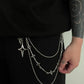 Fashion Cross Pants Chain For Men Metal Waist Chain Street Punk Jeans Chain Detachable Trousers Hanging Chain Accessory