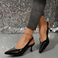 New in 2025 Pumps Footwear Elegant Women Heeled Shoes Fashion Buckle Strap Female Pointed Toe Slingbacks Ladies High Heels Shoes