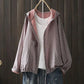 Women Cotton Jacket Women Jacket Stylish Hooded Spring Jacket with Drawstring Hem Zipper Closure for Women Outerwear for Wear
