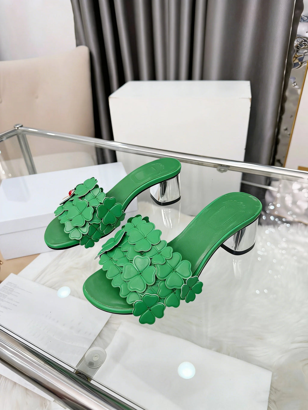 High-Quality Fashionable Casual High-Heel Ladies Slippers Comfortable Stylish Footwear for Women
