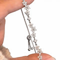 Floral Shiny Adjustable Zircon Bracelet Elegant Micro-inlaid Zircon Pull Flower Bracelet Crystal Silver Hand Chain Gifts