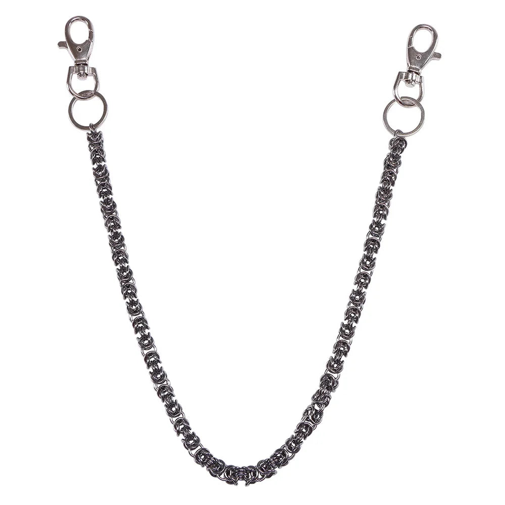 Hand-woven keel chain, bold and trendy, woven lantern rings interlocking, personalized pants chain for men and women
