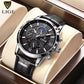 2025 New Mens Watches LIGE Top Brand Luxury Leather Casual Quartz Watch Men&