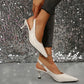 New in 2025 Pumps Footwear Elegant Women Heeled Shoes Fashion Buckle Strap Female Pointed Toe Slingbacks Ladies High Heels Shoes