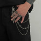 Fashion Cross Pants Chain For Men Metal Waist Chain Street Punk Jeans Chain Detachable Trousers Hanging Chain Accessory