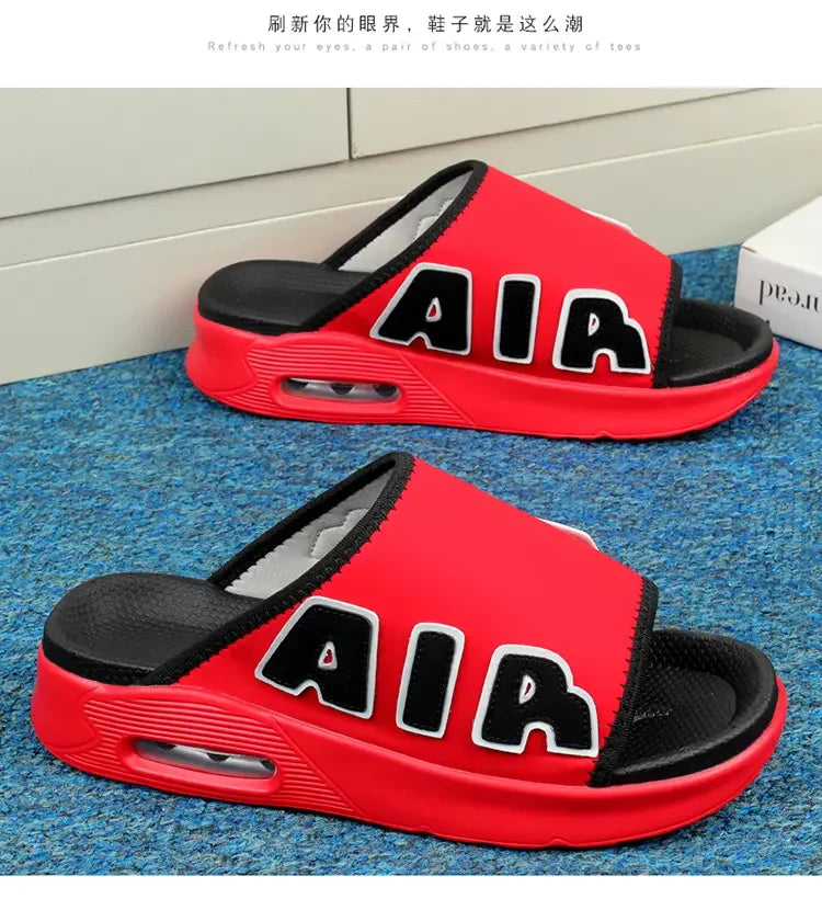 Mens Sandals Thick Sole Non-slip Fashion Sports Slippers for Men Outdoor Footwear Size 39-46 Suitable Summer Beach Slippers