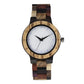 Womens Wooden Watch with All Wood Strap Analog Classic Design Colorful Bamboo Ladies Watches for Women