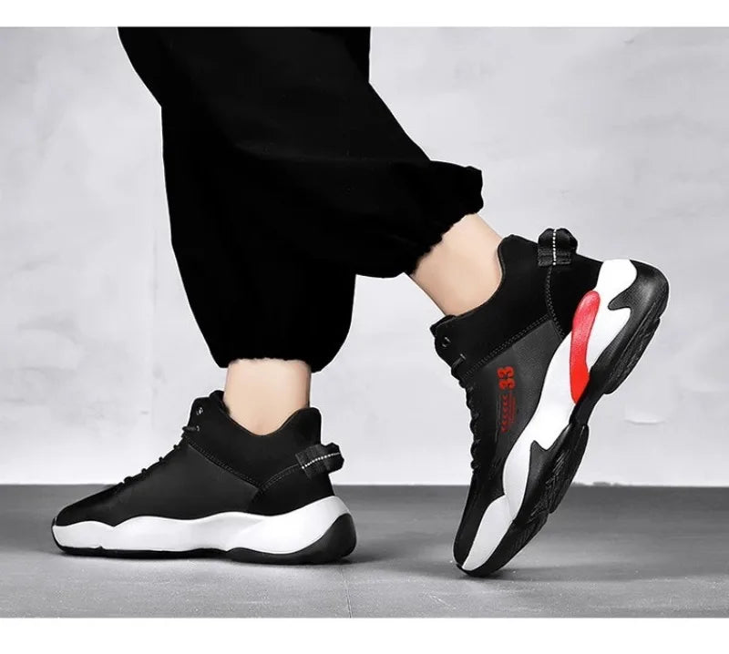 Shoes for Men Fashion High Quality Leather High-top Platform Mens Shoes Outdoor Tooling Comfort Leisure Ankle Boots Botas Hombre
