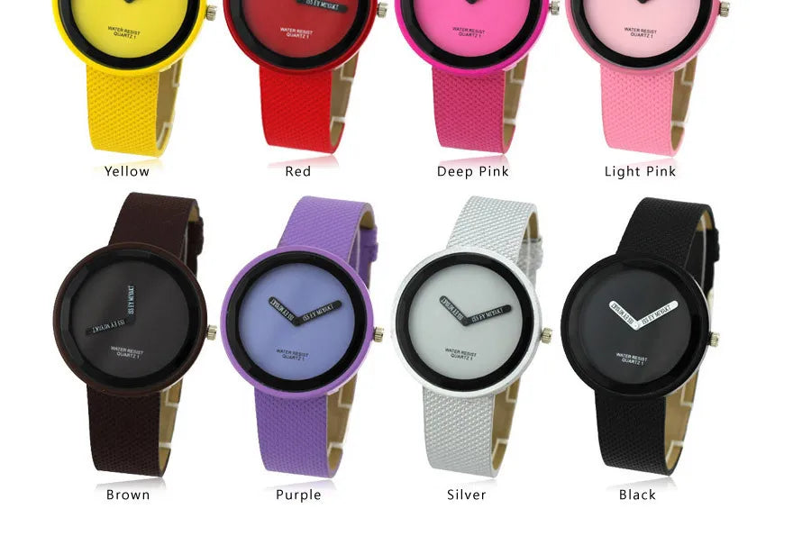 WoMaGe Women's Watches Fashion Casual Ladies Watches Red Leather Band Quartz Wristwatches Women bayan kol saati relogio feminino
