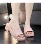 35-40 Women Slippers Wedges Sandals Summer Shoes Female Beach Flip Flops Thick-soled Square Toe Mules Clogs Platform Footwear Y2