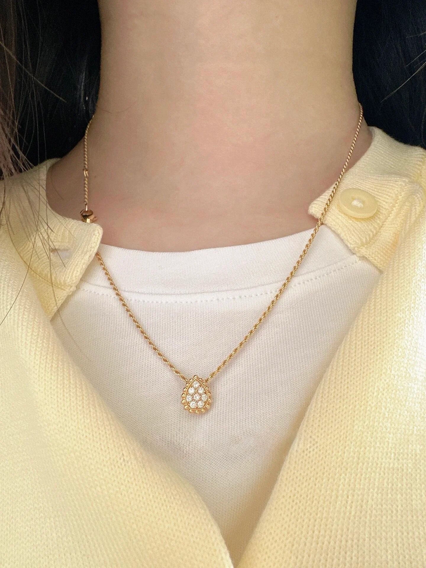 Water Drop Teardrop Jewelry Set Women's S925 Silver Necklace Earring Bracelet Ring AAAA+ Zircon High quality Wedding Party Gift