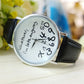 Simple Women Watch Ladies Dress Big Dial Leather Watches Whatever I Am Late Anyway Letter Watch for Students Reloj Mujer