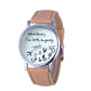 Simple Women Watch Ladies Dress Big Dial Leather Watches Whatever I Am Late Anyway Letter Watch for Students Reloj Mujer