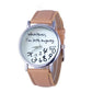 Simple Women Watch Ladies Dress Big Dial Leather Watches Whatever I Am Late Anyway Letter Watch for Students Reloj Mujer