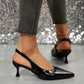 New in 2025 Pumps Footwear Elegant Women Heeled Shoes Fashion Buckle Strap Female Pointed Toe Slingbacks Ladies High Heels Shoes