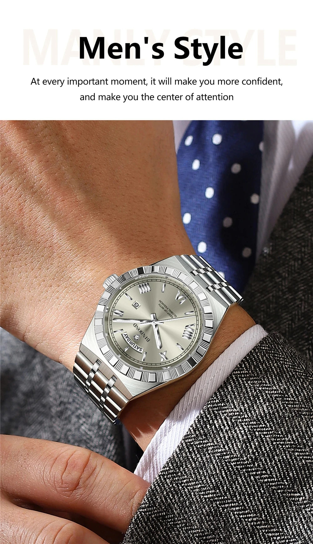 New Mens Automatic Watches For Man High Quality Brand Fashion Quartz Wristwatches Luxury Watch Men Gifts Sports Digital Clock