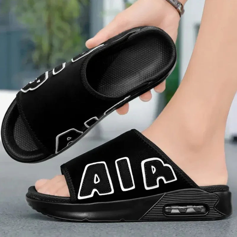 Mens Sandals Thick Sole Non-slip Fashion Sports Slippers for Men Outdoor Footwear Size 39-46 Suitable Summer Beach Slippers