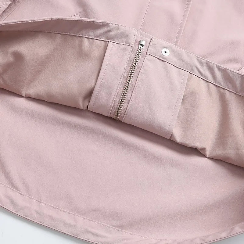 Women's clothing 2025 autumn new loose hooded jacket simple and versatile submachine jacket short jacket