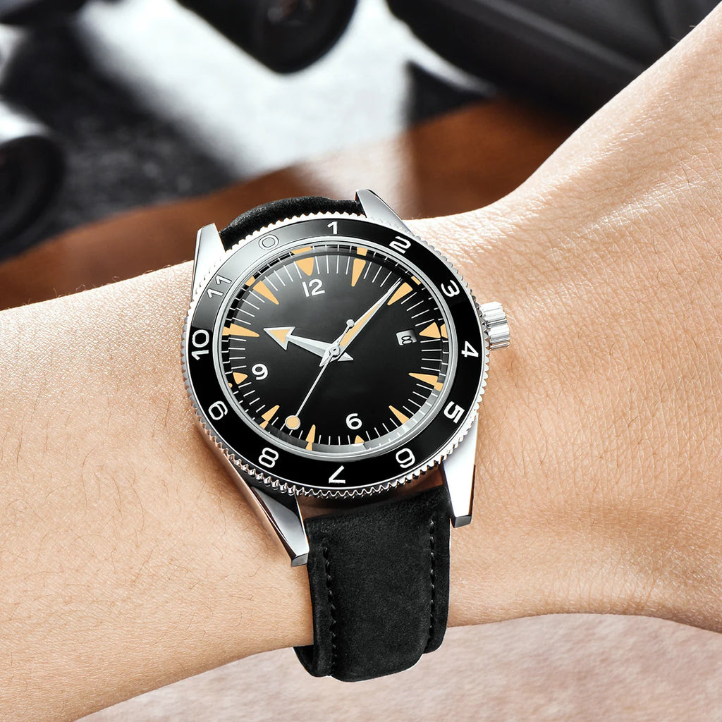 41MM  CORGEUT Sapphire Glass 100m Waterproof Japan  Automatic Luminous Mens Watch Nylon Strap
