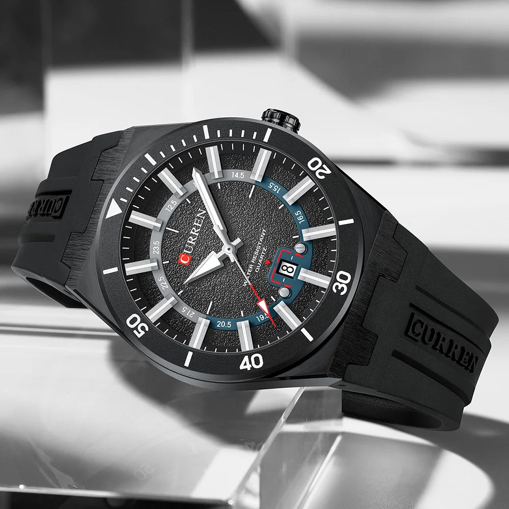 Mens Watches Analog Quartz Sports Unisex 30M Waterproof Watch for Men Military Time with Second Hand Glowing Easy to Read Dial