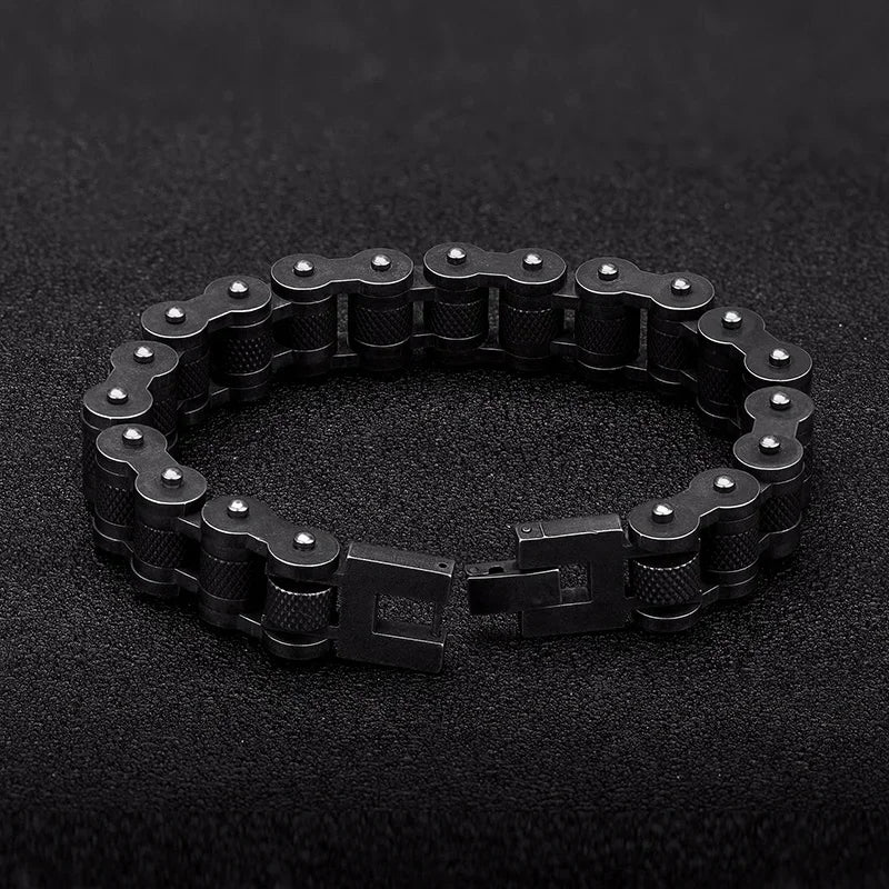 Retro Biker Chain Bracelet Mens Bracelet Link Chain Motorcycle Bicycle Style Bracelets Stainless Steel Bangles Jewelry