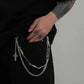Fashion Cross Pants Chain For Men Metal Waist Chain Street Punk Jeans Chain Detachable Trousers Hanging Chain Accessory