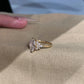 925 Silver Plated Fashion Golden Marquise Series Zircon Ring Necklace For Women Engagement Wedding Simple Jewelry Set