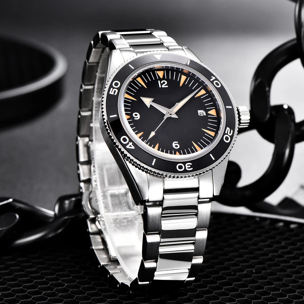 41MM  CORGEUT Sapphire Glass 100m Waterproof Japan  Automatic Luminous Mens Watch Nylon Strap