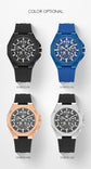 2026 Mens Mechanical Watches Top Brand Luxury Stainless Steel Waterproof Hollow Out Blue Big Male Wristwatches Relogio Masculino